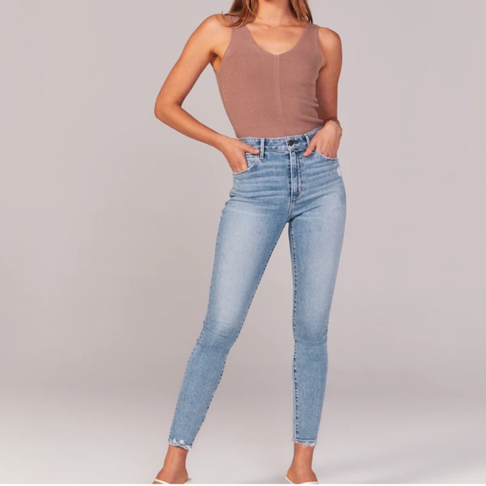 Abercrombie High Rise Super Skinny Ankle Jeans